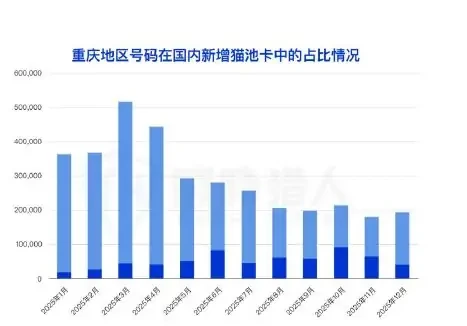 2025 年国内猫池卡资源变化趋势图表（原报告第 11 页）