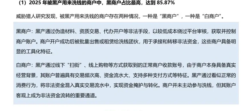 2025 年涉及洗钱的商户资源变化分析图表 1（原报告第 30 页）
